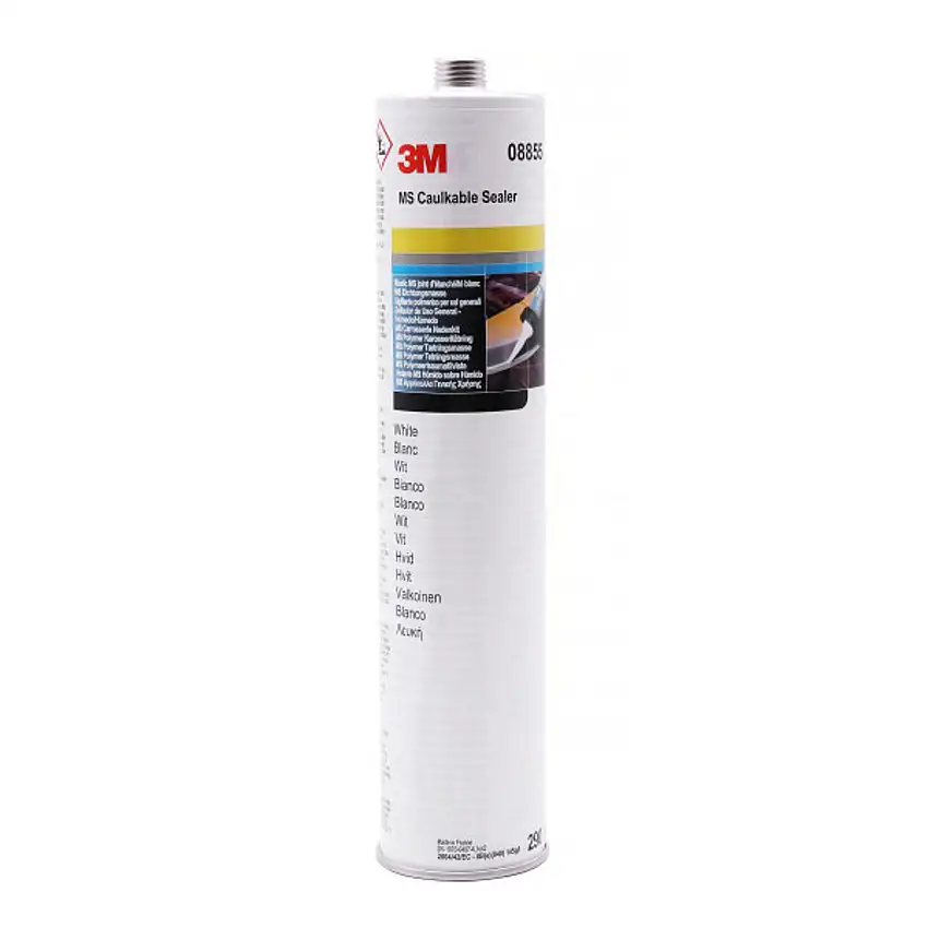 3M 08855 Sigillante per Carrozzeria 1K MS Polimero Cartuccia - Bianco 290 ml