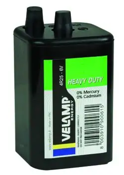 BATTERIE PER LAMPEGGIATORI 4R25-6V 7AH A SECCO 6 V 12 PEZZI