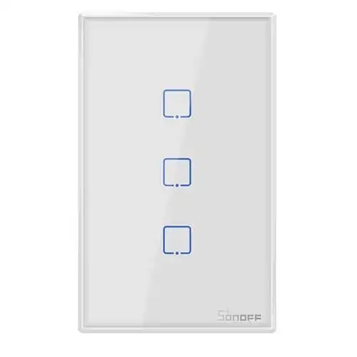 SONOFF T0US3C-TX. Interruttore a parete touch Wifi serie TX a 3 tasti per cassette italiane