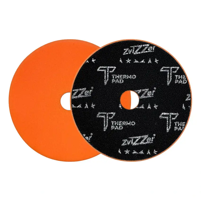 ZviZZer - Thermo Trapez Medium Cut Pad orange - One-Step-Pad orange 150mm